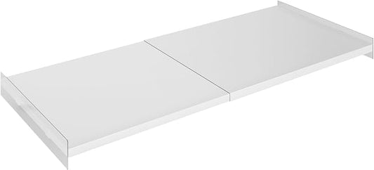 Expandable Closet Organizer Shelves, 1 Pack Adjustable Metal Storage Shelves Divider for Wardrobe Cupboard Kitchen (White,15.8" D x 17"-31" W,1PCS)