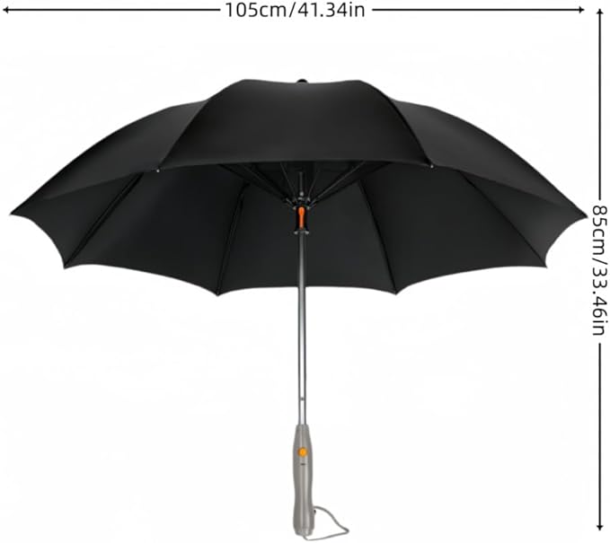 Umbrella with Fan & Mist Spray - Rechargeable UV Protective Cooling Umbrella for Patio, Beach, Travel — Portable Misting System & Detachable Water Bottle Included