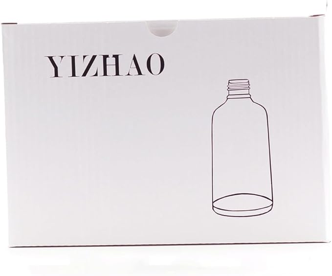 YIZHAO Blue Glass Spray Bottles 2oz, with Small Fine Mist Spray, Metal Cap, Refillable for Essential Oil,Travel,Cleaning,Perfume,Aromatherapy,Makeup – 12 Pcs
