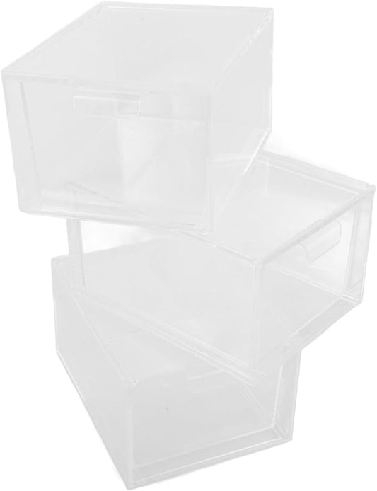 3pcs Stackable Storage Organizer Bins Drawer Style Containers for Makeup Jewelry and for Use