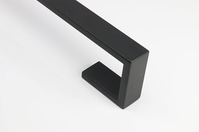 TocTen Bath Towel Rack - Square Base Thicken SUS304 Stainless Steel Towel Bar for Bathroom, Bathroom Bar Accessories Towel Rod Heavy Duty Wall Mounted Towel Holder (Matte Black, 33 Inch)