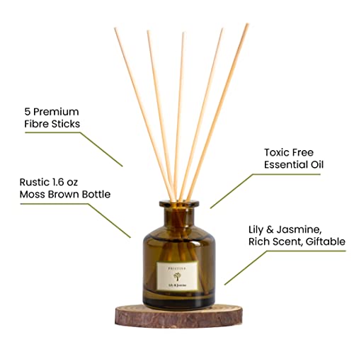 PRISTINE Lily & Jasmine Reed Diffusers for Home & Bathroom | Refreshing Lily of Valley & Jasmine Room Fragrance Reed Diffuser, Oil & Room Diffusers with Reeds Stick Set | Home Frag - Image 5