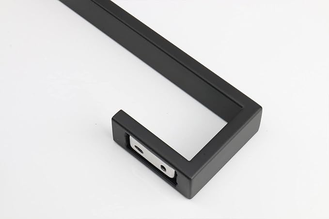 TocTen Bath Towel Rack - Square Base Thicken SUS304 Stainless Steel Towel Bar for Bathroom, Bathroom Bar Accessories Towel Rod Heavy Duty Wall Mounted Towel Holder (Matte Black, 36 Inch)