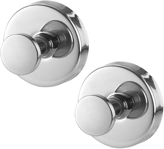 Suction Cup Wreath Hanger，Suction Cup Hooks Hanging 15 Lbs，Waterproof Suction Cup Wreath Holder for Windows (Silver, 2)