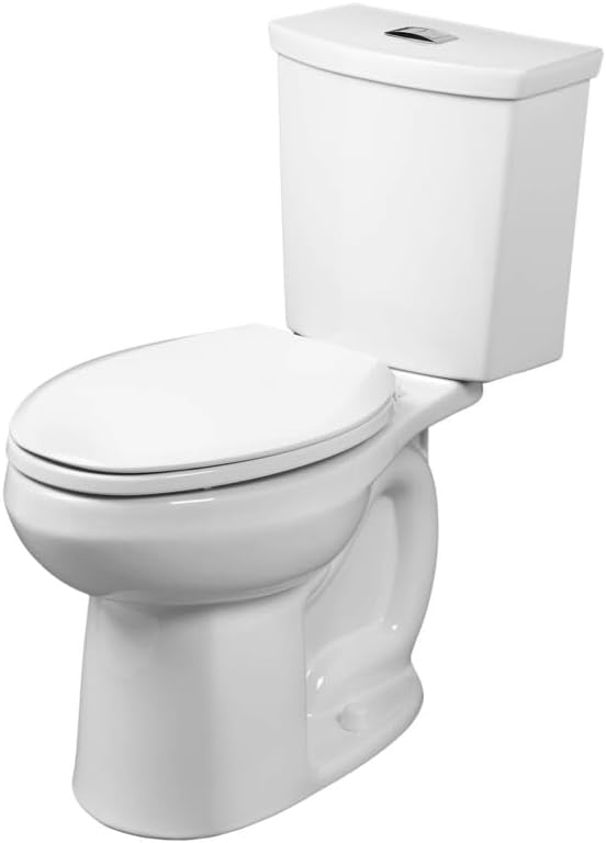 American Standard 2887218.020 H2Option Two-Piece Toilet Less Seat, Elongated Front, Standard Height, Dual Flush, White, 1.28 GPF