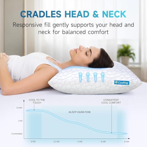 QUTOOL Cooling Pillow for Sleeping, CertiPUR-US Shredded - Image 6
