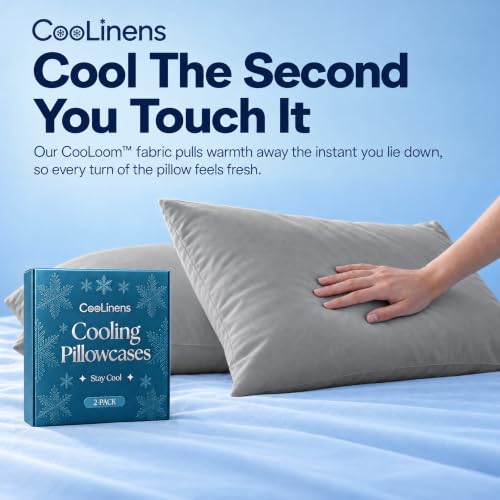 Cooling Pillow Cases Standard Size | Set of 2 for Hot Sleepers - Image 3