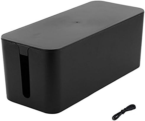 Cable Management Cord Cover Wire Hider Box Concealer Organizer Protector System for Home Theater Entertainment Center Office School (Black)