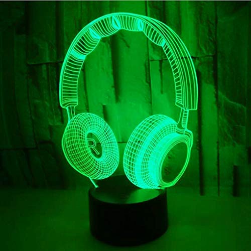 AZIMOM Headphone Headset 3D Illusion Lamp 16Color Ni - Image 2