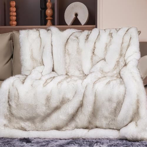 Touchat 1000GSM Faux Fur Throw Blanket, Super Thick Warm Cozy Heavy Blankets for Couch Bed Sofa, Plush Fuzzy Elegant Winter Reversible Mink Blanket for Living Room Bedroom 50''x60' - Image 7