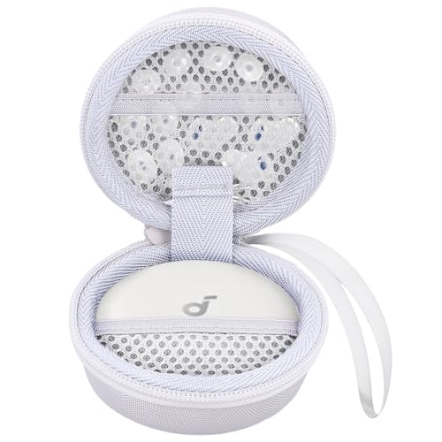 khanka Hard Travel Case for Anker Soundcore Sleep A30/A20 Earbuds,White - Image 2