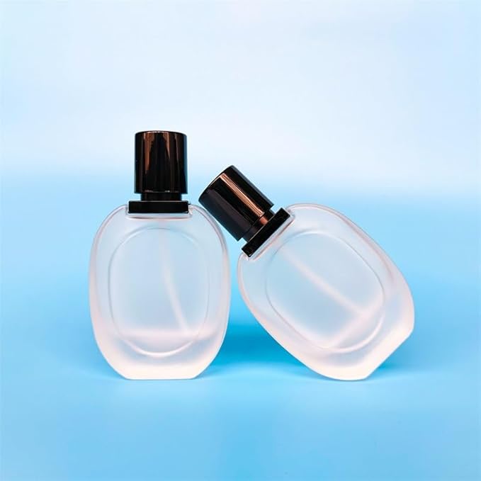 Glass Perfume Bottle Empty Refillable 8Pack Clear Travel Perfume Spray Atomizer Bottle 30ml Perfume Fine Mist Spray Perfume Bottle Atomizer Container with Sprayer Applicator (Frosted Clear 30ml 8PCS)