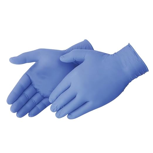 BioSkin Nitrile Exam Grade Disposable Gloves, 6 Mil - Large | Powder-Free, Chemical + Puncture Resistant, Textured | for Medical, Industrial, Janitorial, Food Service (Box of 50)