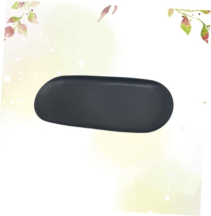 Luxshiny Tools Tray Nordic Style Minimalist Storage Plate for Jewelry Fruit Food Black Storage Tray for Desktop Tabletop Organization