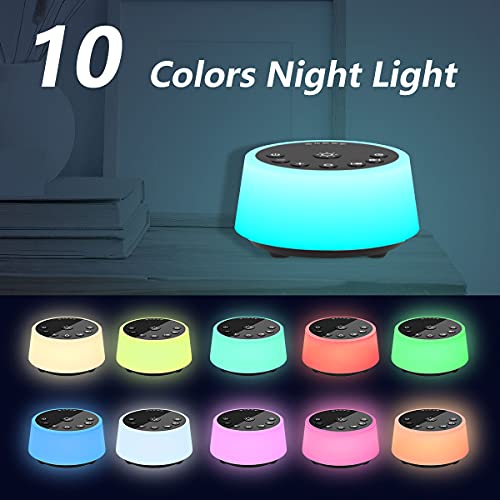 25-Sound White Noise Machine with 10-Color Night Light - Image 4