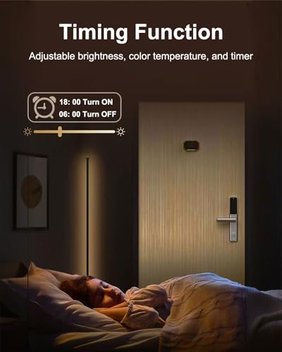 Keepsmile Smart RGB LED Corner Floor Lamp,172 LEDs B | Tools & Home Re - Image 6