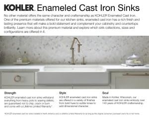 KOHLER 5846-5U-96 Brookfield Under-Mount Double-Equal Bowl Kitchen Sink with 5 Oversized Faucet Holes, Biscuit