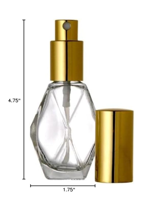 Diamond Spray Bottle. Fine Mist Perfume Cologne Atomizer for Essential Oil Aromatherapy Perfume Cologne Refillable (1 oz. 24 Bottles, Purple)