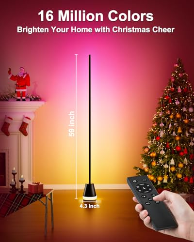 Keepsmile Smart RGB LED Corner Floor Lamp,172 LEDs B | Tools & Home Re - Image 4