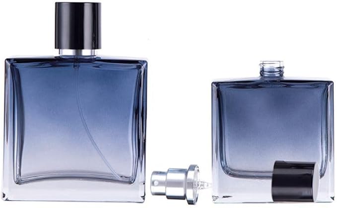 Empty Perfume Bottle Refillable 8PCS 50ml Glass Gradient Blue Travel Spray Atomizer Bottle Container Perfume Fine Mist Spray Bottle Pump Bottle Dispenser for Essential Oil Liquid (Blue)