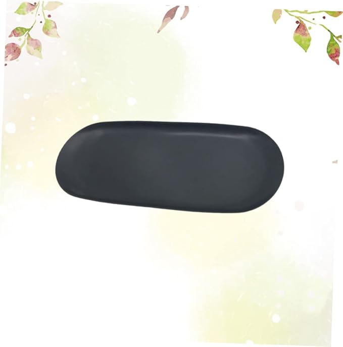 Ciieeo Aromatherapy Tools Tray Minimalist Black Jewelry Storage Plate for Desktop Nordic Style Organizer for Necklaces Rings and Earrings for Home and Bedroom Decor