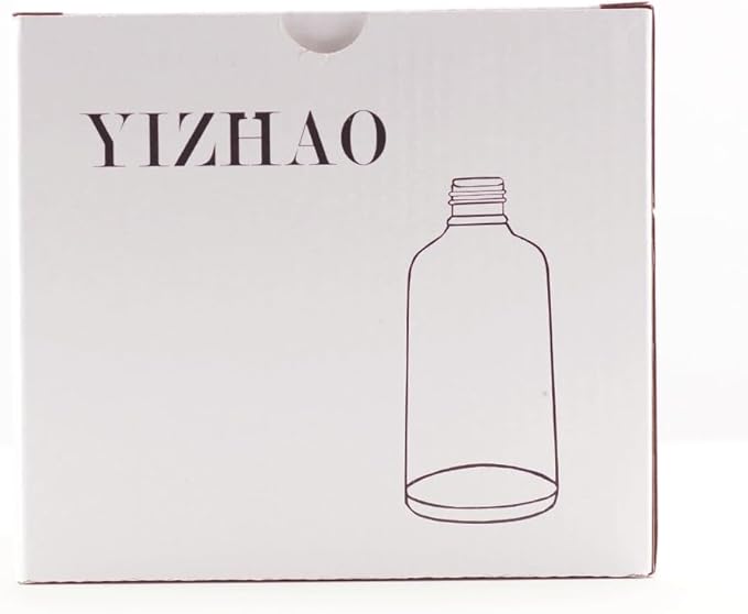 YIZHAO Amber Glass Spray Bottles 1oz, with Small Fine Mist Spray, Metal Cap, Refillable for Essential Oil,Travel,Cleaning,Perfume,Aromatherapy,Makeup – 6 Pcs