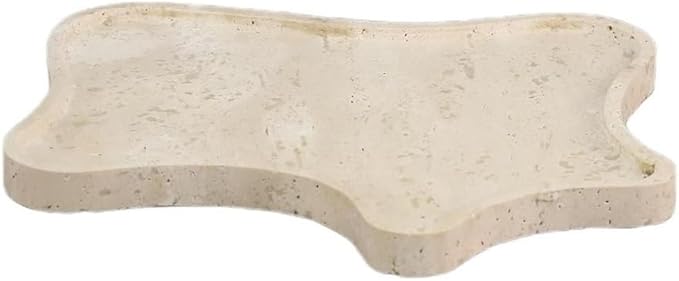 Modern Marble Tray Set - Minimalist Home Decor for entryway, Hotel, Showroom - Geometric Marble Storage Bowl for Essentials and Decorations(Beige9)