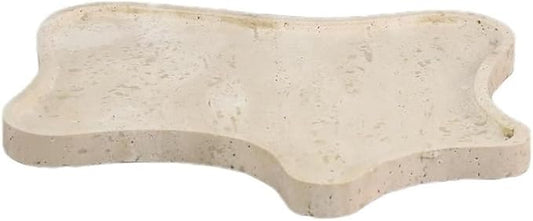 Modern Marble Tray Set - Minimalist Home Decor for entryway, Hotel, Showroom - Geometric Marble Storage Bowl for Essentials and Decorations(Beige9)