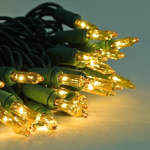 Dazzle Bright Christmas Mini String Lights, 2 Pack 100 Count Incandescent Waterproof Lights Plug in, Connectable Christmas Decorations for Indoor Outdoor Home Party Garden Yard, Warm White