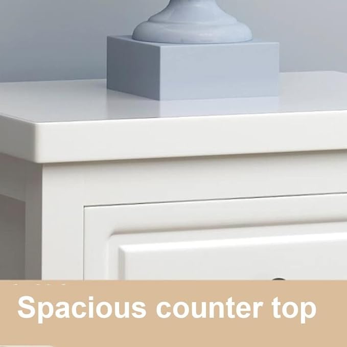 Minimalist 2-Drawer Nightstand - Small Bedside Table Storage Cabinet for Living Rooms, Hallways & Bedrooms - Stylish Home Organizer for Space-Saving Solutions