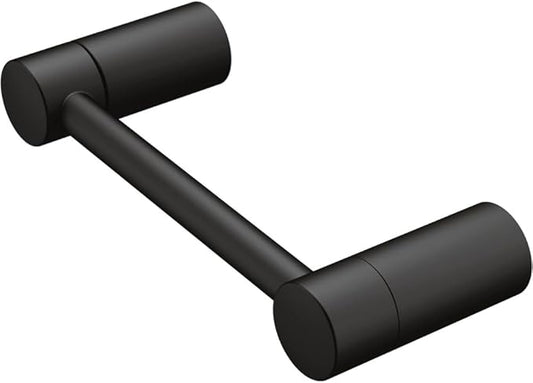 Contemporary Design Toilet Paper Holder Wall Mounted Unique Round Toilet Paper Holder for Mega Roll for Bathroom, Washroom (Matte Black, Toilet Paper Holder)