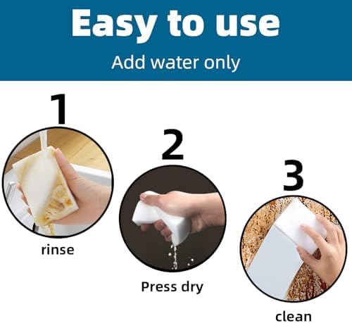 100 Pack Magic Sponges Eraser - Melamine Sponge of High Density, Long Lasting Kitchen Cleaning Sponge for Dishes Furniture Baseboard, Sink, Floor, Car, Toys (3.93"x2.36"x0.79")