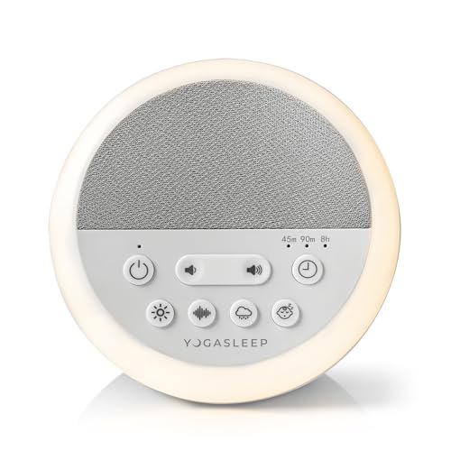 Yogasleep Nod White Noise Sound Machine, With Soft Night Light & Sleep Timer, 20 Sound Options Including Lullabies, Nature & Pink Noise, Sleep Aid For Baby & Adults, Noise Cancelin