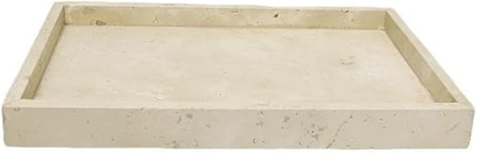 Modern Marble Tray Set - Minimalist Home Decor for entryway, Hotel, Showroom - Geometric Marble Storage Bowl for Essentials and Decorations(Beige24)