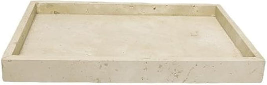 Modern Marble Tray Set - Minimalist Home Decor for entryway, Hotel, Showroom - Geometric Marble Storage Bowl for Essentials and Decorations(Beige24)
