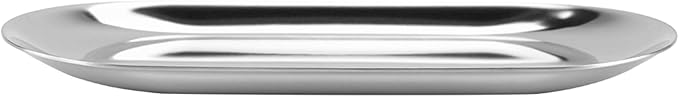 Rengue Nordic Style Stainless Steel Storage Tray, Soft Brass Finish, 9.1x3.7 Inches, Jewelry and Cosmetics Organizer for Home or Office Nordic Style Stainless Steel Storage Tray, Nan (S)