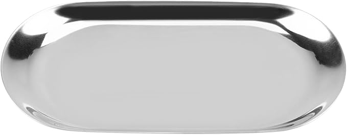 Rengue Nordic Style Stainless Steel Storage Tray, Soft Brass Finish, 9.1x3.7 Inches, Jewelry and Cosmetics Organizer for Home or Office Nordic Style Stainless Steel Storage Tray, Nan (S)