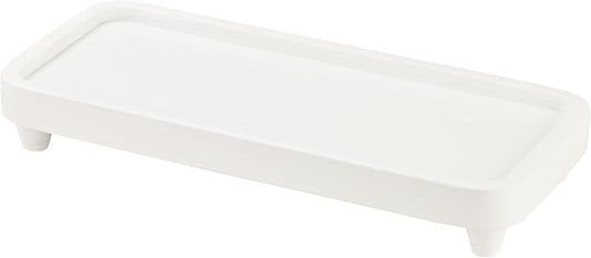 Bathroom Tray for Counter,Vanity Tray,Soap Dispenser Tray for Kitchen Sink, Kitchen and Home Decor (White)