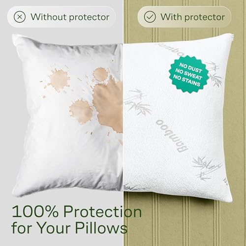 Cloud-Like Pillow Protectors with Zipper Standard Size - Image 3