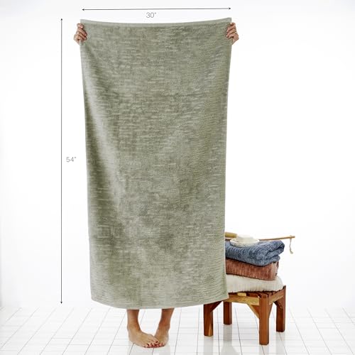 SKL Home CloudSoft Bath Towel Set, 6-Piece, 100% Cotton Luxury, Sage - Image 3