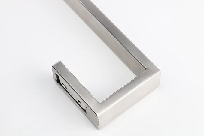TocTen Bath Towel Rack - 2 Pack Square Base Thicken SUS304 Stainless Steel Towel Bar for Bathroom, Bathroom Bar Accessories Towel Rod Heavy Duty Wall Mounted Towel Holder(Brushed Nickel, 12 Inch)