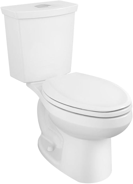 American Standard 2887218.020 H2Option Two-Piece Toilet Less Seat, Elongated Front, Standard Height, Dual Flush, White, 1.28 GPF