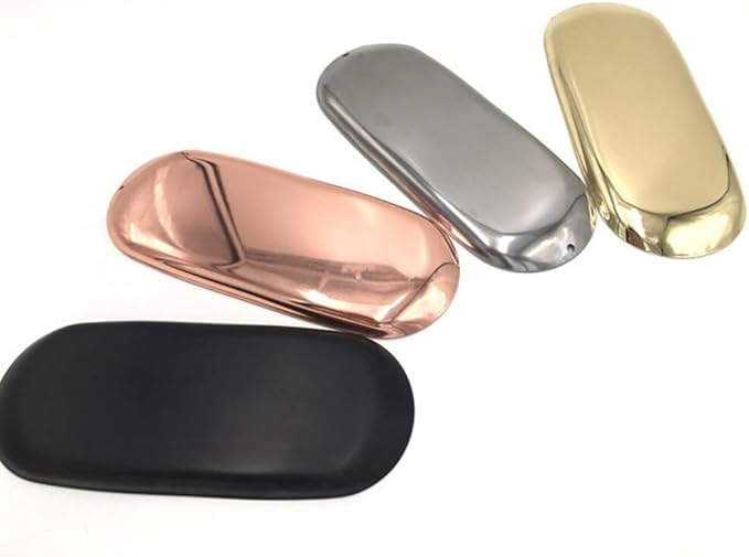 Luxshiny Minimalist Jewelry Tray for Vanity Metal Aromatherapy Tools Storage Plate Display Trinket Dish
