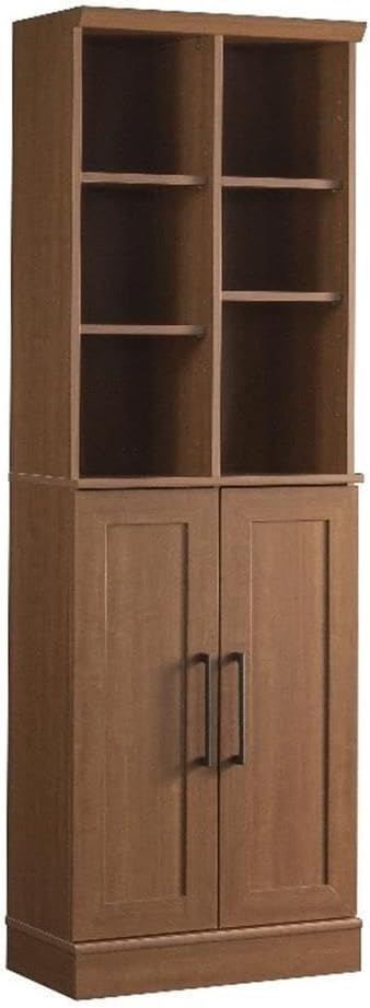 Sauder HomePlus Multi-Room Storage Cabinet with Adjustable Shelves and Door Positioning, Kitchen Laundry Pantry Storage Cabinet, in Sienna Oak Finish