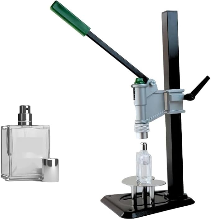 Manual Short Base Desktop Perfume Bottle Cap Sealer, 13-20mm Cap Diameter, Hand Operated Closure Tool (15mm)
