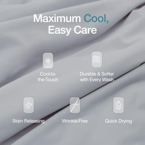 Coop Home Goods Cool+ Cooling Pillow Case Set of 2, Dove - Image 4