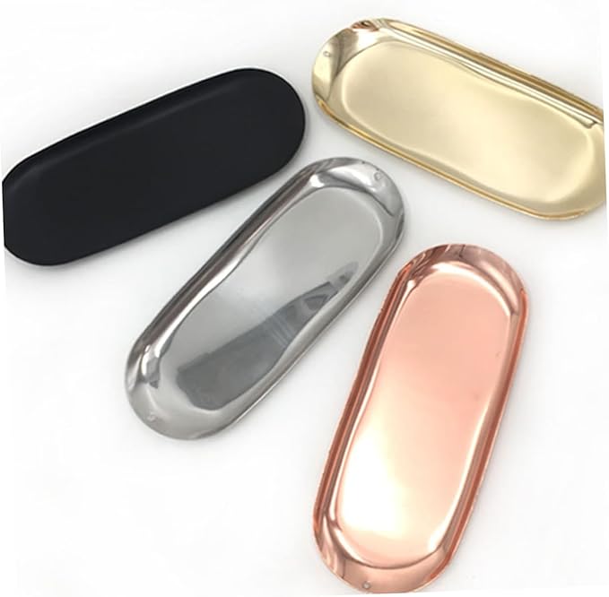 Ciieeo Aromatherapy Tools Tray Jewelry Storage Tray Minimalist Nordic Style Rose Gold Dividers for Home Decoration and Organization