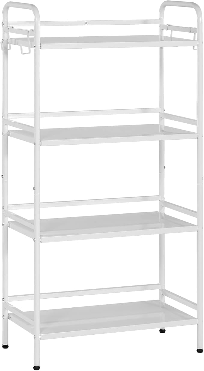 HDANI Storage Shelves, 4-Tier Metal Storage Rack with Shelf,Shelf Organizer,Garage Standing Shelving Unit for Laundry,Bathroom,Kitchen,Pantry, Closet,23.6''W X 13.8''D X 50 H''H,White