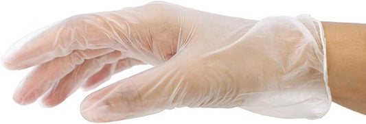 SAFE HANDLER Industrial Vinyl Gloves | Latex Free, Powder Free, Multi Purpose, Cleaning, For Work or For Home, Ambidextrous, Disposable Gloves (100 per box,10 boxes = 1000 PIECES)