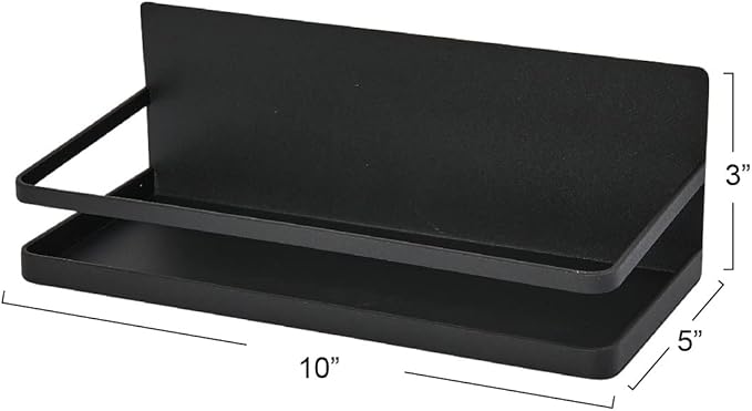 Household Essentials Metal Magnetic Spice Organizer, Black